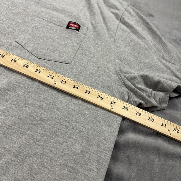 Wrangler Workwear Short Sleeve T Shirt 4XL (58-60) Front Pocket Lot Gray Black - Picture 10 of 10